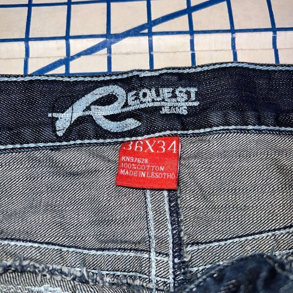 Request Jeans Men's Size 36x34 Denim Jeans y2k Skater - Picture 11 of 13